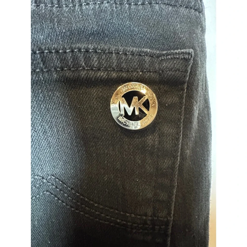 Michael Kors Jeans Women 8 Black Denim‎ Cotton Blend Skinny Mid Rise Streetwear